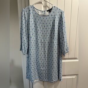 As U Wish Blue Patterned Dress